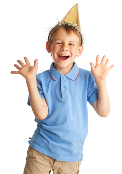 Happy child in the cap — Stock Photo, Image