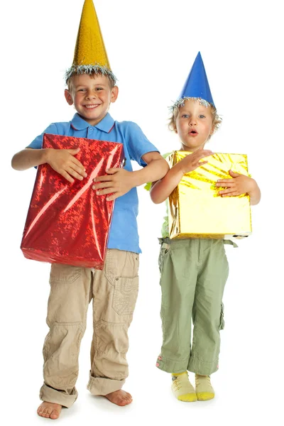 Child with gift — Stock Photo, Image