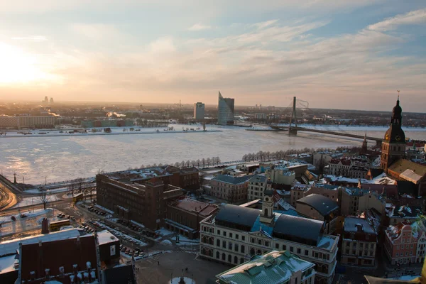 Uitzicht op Riga stad — Stockfoto