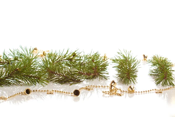 Noel köknar ile dekorasyon — Stok fotoğraf