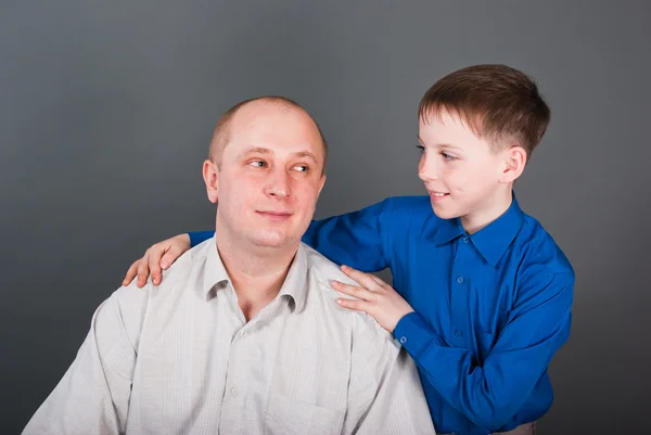 De vader met de zoon — Stockfoto