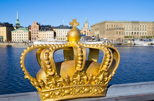 Золотая корона Стокгольма — стоковое фото