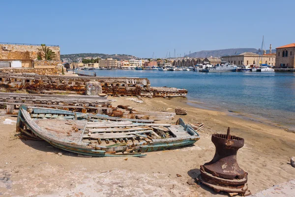 Hanya liman. Crete, Yunanistan — Stok fotoğraf