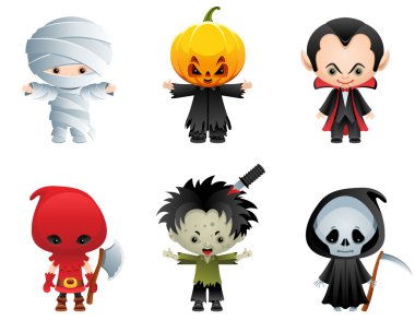 Halloween icons clipart