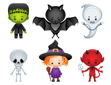 Halloween icons clipart