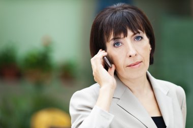 Business woman phone clipart