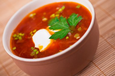 Closeup red borsch clipart