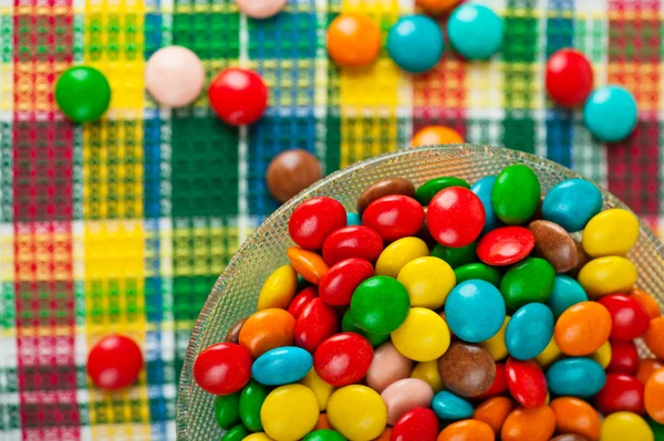 着色されたチョコレート ・ キャンディ — ストック写真