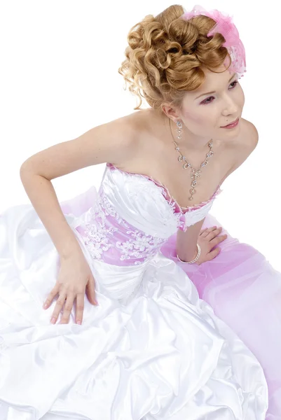 Beautiful girl in wedding dress Stock Photo