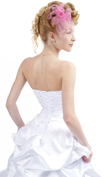 Beautiful girl in wedding dress Stock Photo