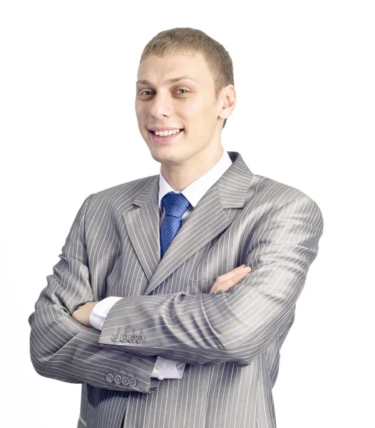 Portret van een zelfverzekerde jonge zakenman — Stockfoto