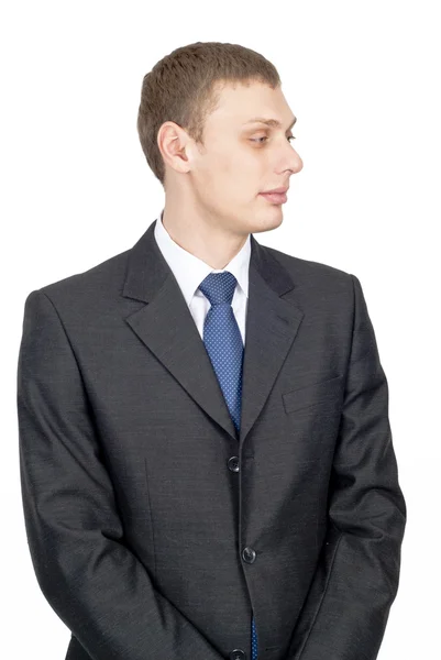 Portrait d'un jeune homme d'affaires beau, profil — Photo