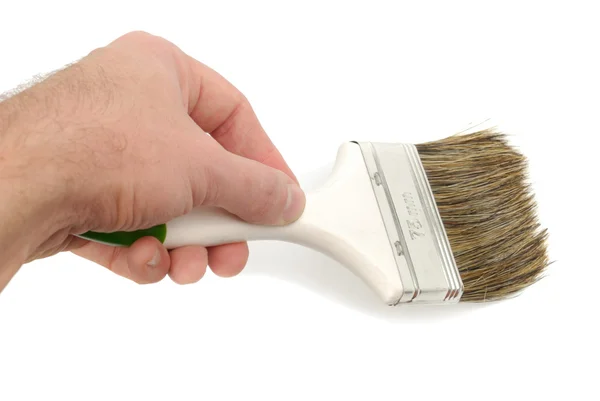 Male Hand With Brush — Stock Photo, Image