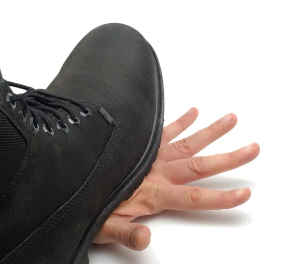 Boot On Hand — Stock Photo, Image