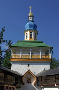 Tower over an entrance in a monastery clipart