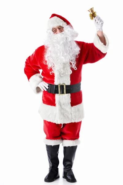 Kerstman met een bel — Stockfoto