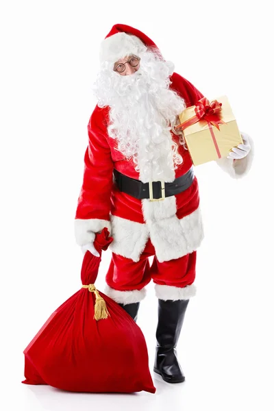 Papai Noel com um saco — Fotografia de Stock