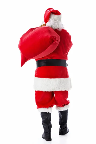 Santa claus met een zak — Stockfoto
