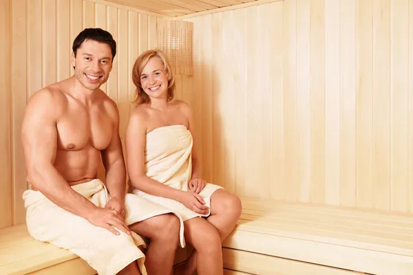 In der Sauna — Stockfoto