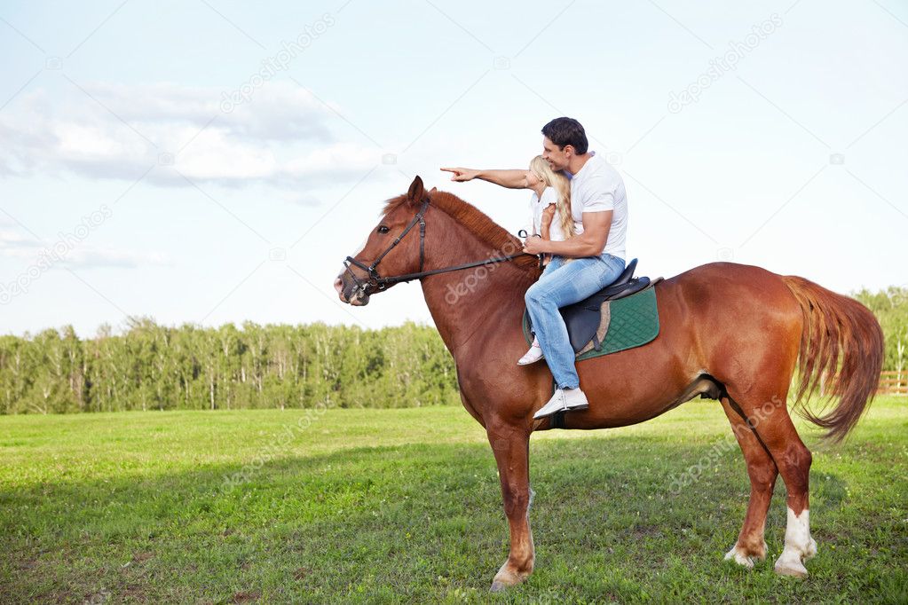 On a horse