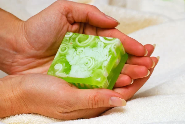 Φυσικό Χειροποίητο σαπούνι — Φωτογραφία Αρχείου