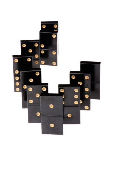 Domino na bílém pozadí — Stock fotografie