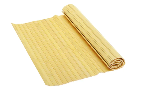Yellow bamboo mat — Stock Photo, Image