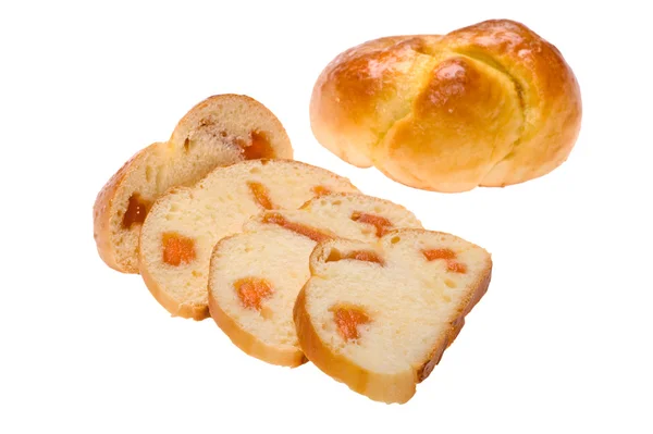 白のジャム添えパン — ストック写真