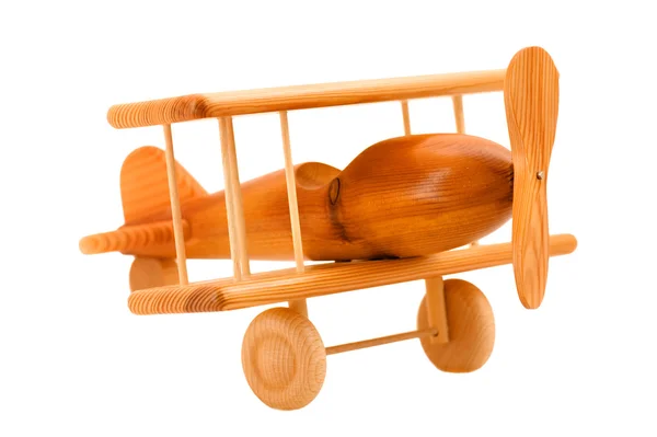Zabawka drewniana samolot — Zdjęcie stockowe