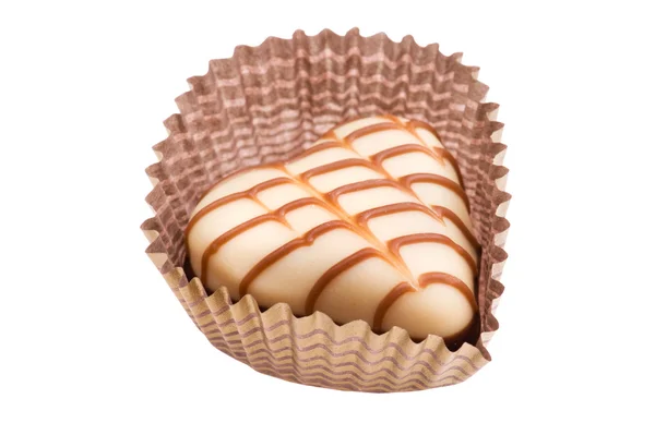 Шоколадні цукерки ізольовані на білому тлі — стокове фото