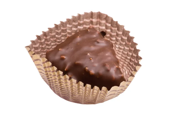 Σοκολάτα καραμέλα σε λευκό φόντο — Φωτογραφία Αρχείου