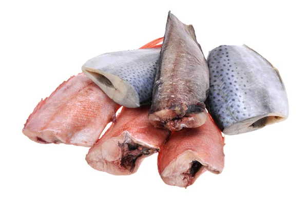 白で隔離される新鮮な魚をクローズ アップ — ストック写真