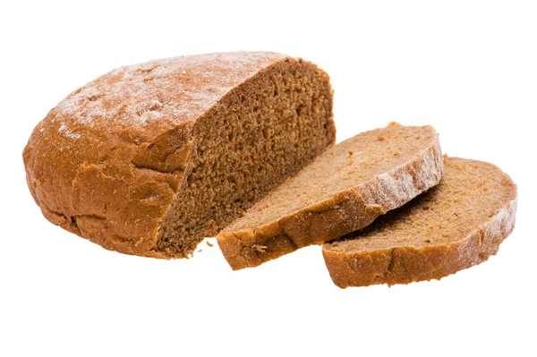 白い背景の上のライ麦パン — ストック写真