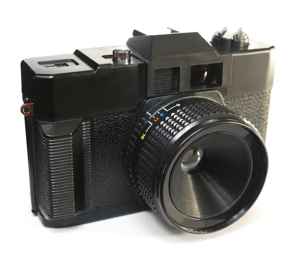 Siyah ilkel plastik kamera — Stok fotoğraf