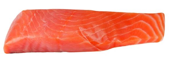Pedazo de filete de pescado rojo aislado en blanco —  Fotos de Stock