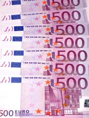 Europe euros banknote of hundreds clipart