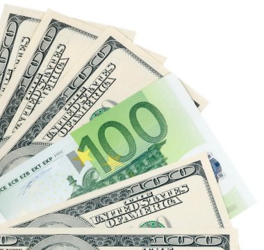 dolar ve euro üzerinde beyaz