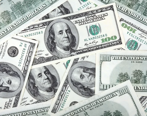 American dollars hundreds banknote — Stock Photo, Image