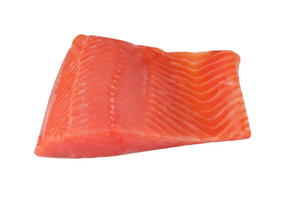 Pedazo de filete de pescado rojo aislado — Foto de Stock