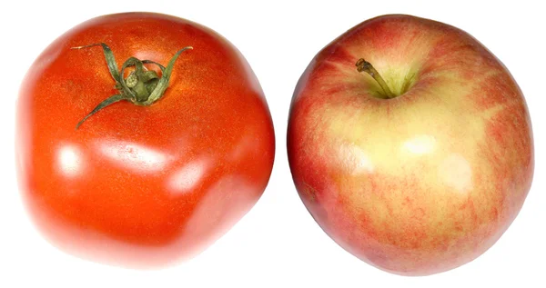 Kırmızı domates ve elma — Stok fotoğraf