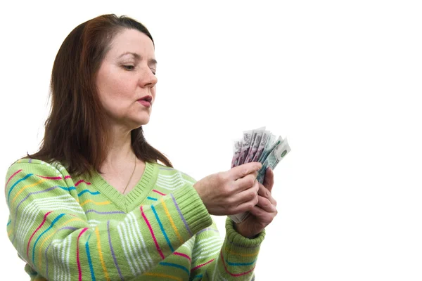 stock image The woman with money