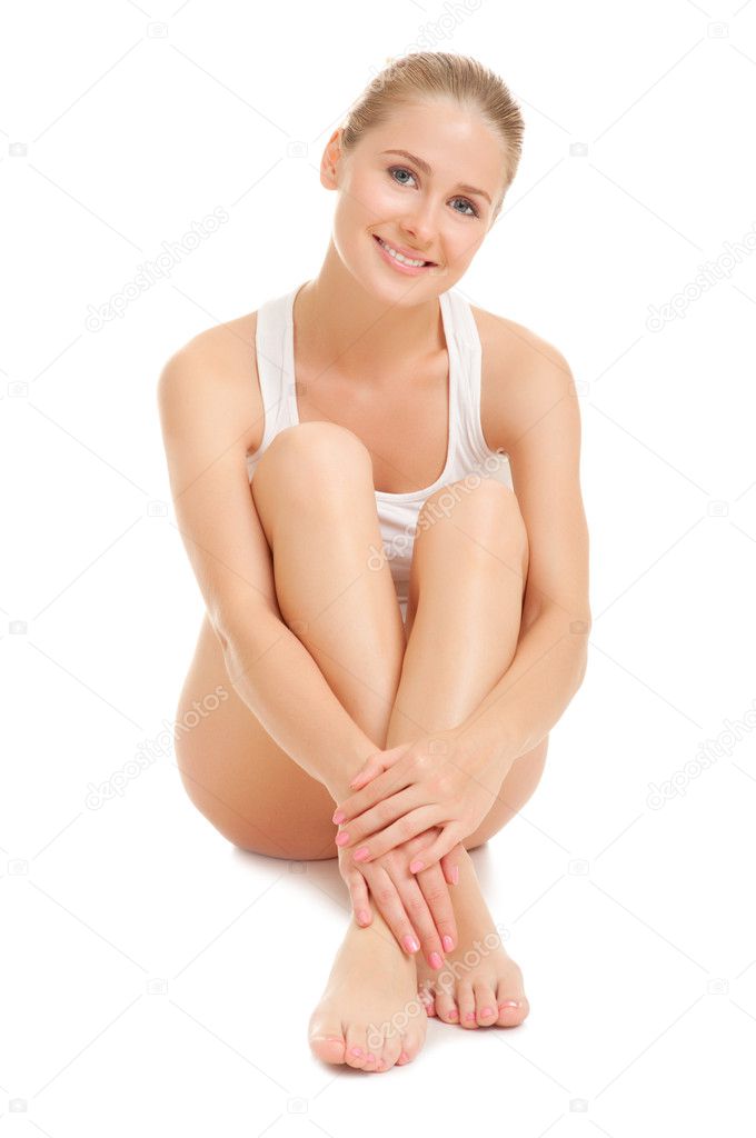 Young smiling woman isolated