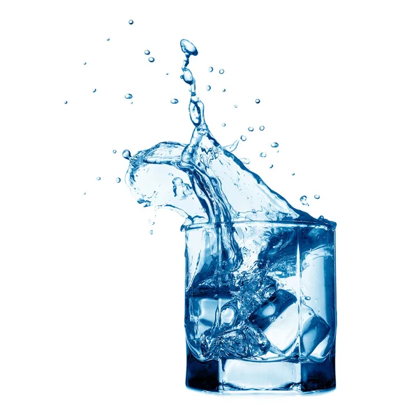Splash in het glas — Stockfoto