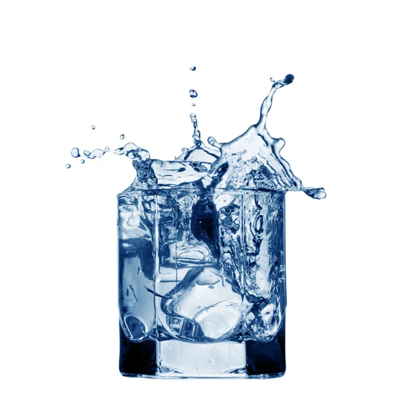 Water splash on glass — Stock Photo, Image