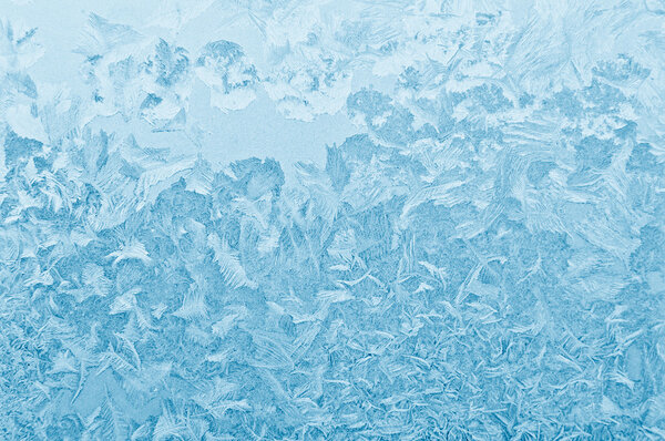 Blue frozen glass winter