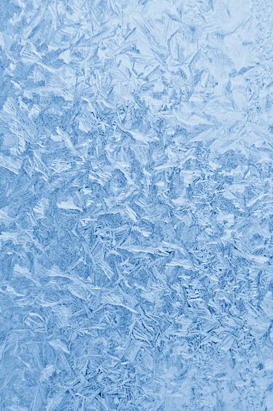 Blauwe bevroren glas winter — Stockfoto