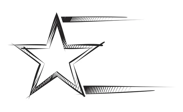 Hvězda na skicu — Stockový vektor