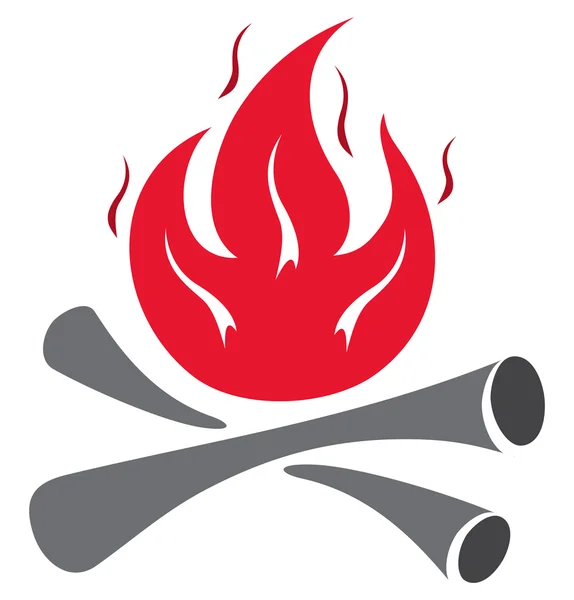 Symbole feu — Image vectorielle