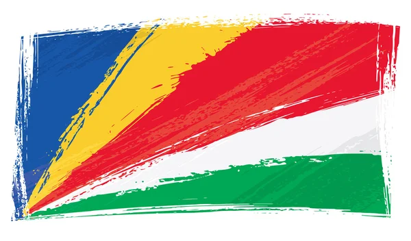 Grunge Bandeira das Seychelles — Vetor de Stock