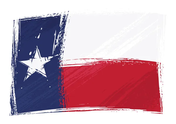 Grunge 德克萨斯州旗 — 图库矢量图片